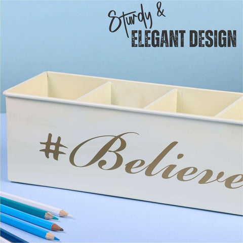 Dudki Believe Stainless Steel Desk Organizer