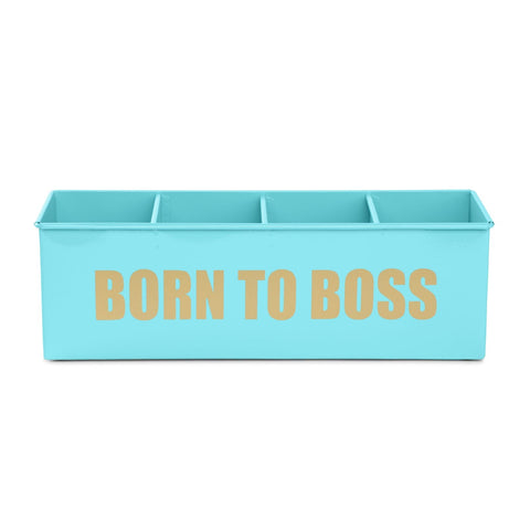 Dudki Born To Boss Metal Desk Organizer