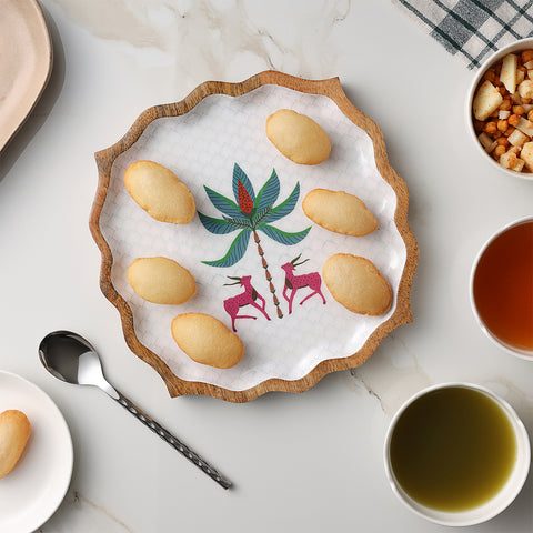 Dudki Handicraft Dastarkhwan Wooden Serving Platter