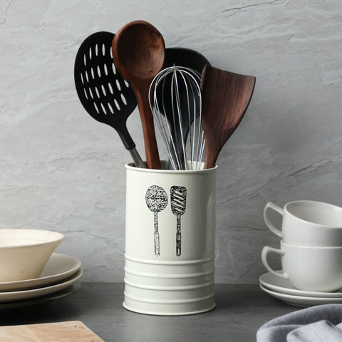 Dudki Kitchen Cutlery Holder (Ivory Color)