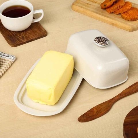 Dudki Stainless Steel Butter Dish Beige Color