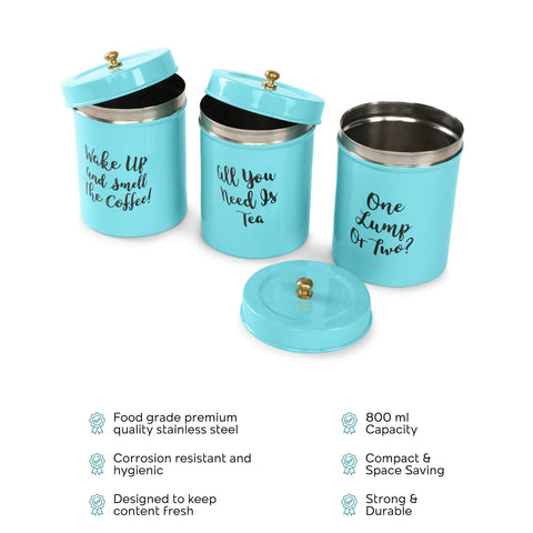Dudki Stainless Steel Canister Set of 3