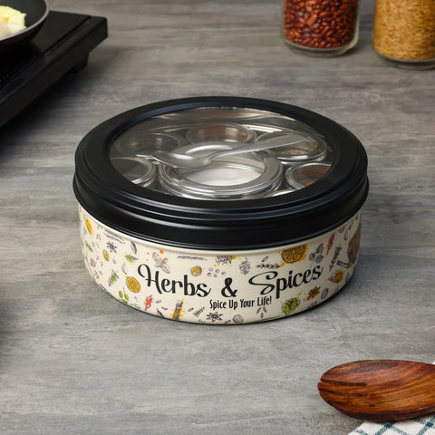 Dudki 9-in-1 Stainless Steel Spice Box Ultra Beige