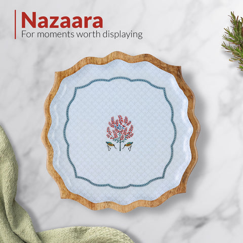 Dudki Handicraft Nazaara Wooden Serving Platter