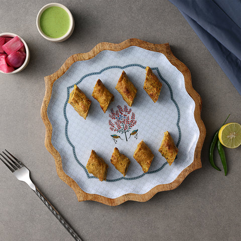 Dudki Handicraft Nazaara Wooden Serving Platter