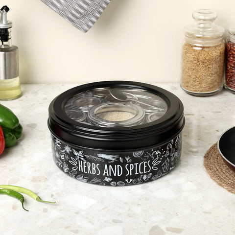 Dudki 9-in-1 Stainless Steel Herbs & Spice Box MATT-Black