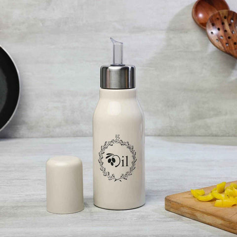 Dudki Stainless Steel Oil Dispenser 500 ml Beige