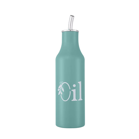 1L Stainless Steel Oil Dispenser | Moss Green Leak-Proof Pourer Bottle