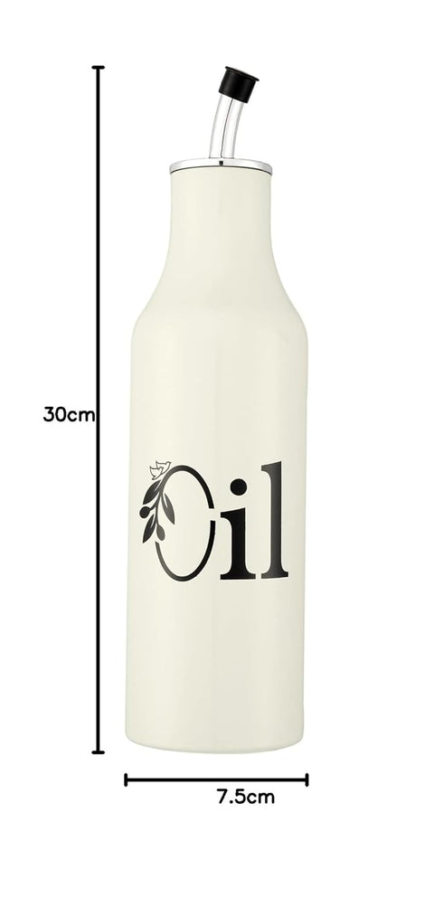 1L Stainless Steel Oil Dispenser Bottle | Oil Pourer for Kitchen BEIGE