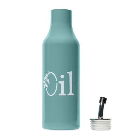 1L Stainless Steel Oil Dispenser | Moss Green Leak-Proof Pourer Bottle