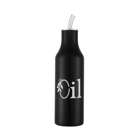 Black Stainless Steel Oil Dispenser 1L | Drip-Free Kitchen Pourer