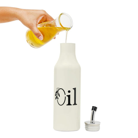 1L Stainless Steel Oil Dispenser Bottle | Oil Pourer for Kitchen BEIGE