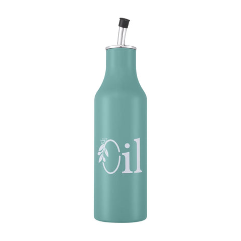1L Stainless Steel Oil Dispenser | Moss Green Leak-Proof Pourer Bottle
