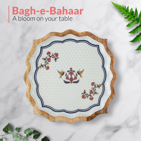 Dudki Handicraft Bagh-e-Bahaar Wooden Serving Platter