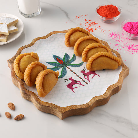 Dudki Handicraft Dastarkhwan Wooden Serving Platter