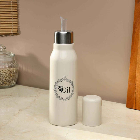 Dudki Stainless Steel Oil Dispenser 500 ml Ivory